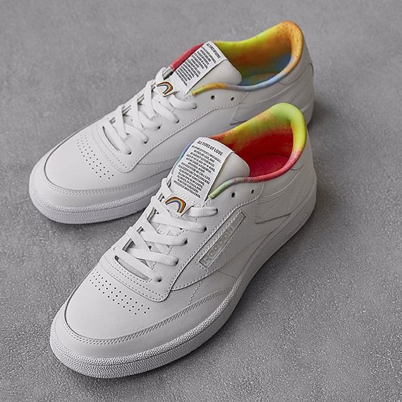 Reebok CLUB C PRIDE Women's Rainbow Sneakers 10.5 - Picture 1 of 7